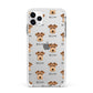 Welsh Terrier Icon with Name Apple iPhone 11 Pro Max in Silver with White Impact Case