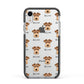 Welsh Terrier Icon with Name Apple iPhone XR Impact Case Black Edge on Silver Phone