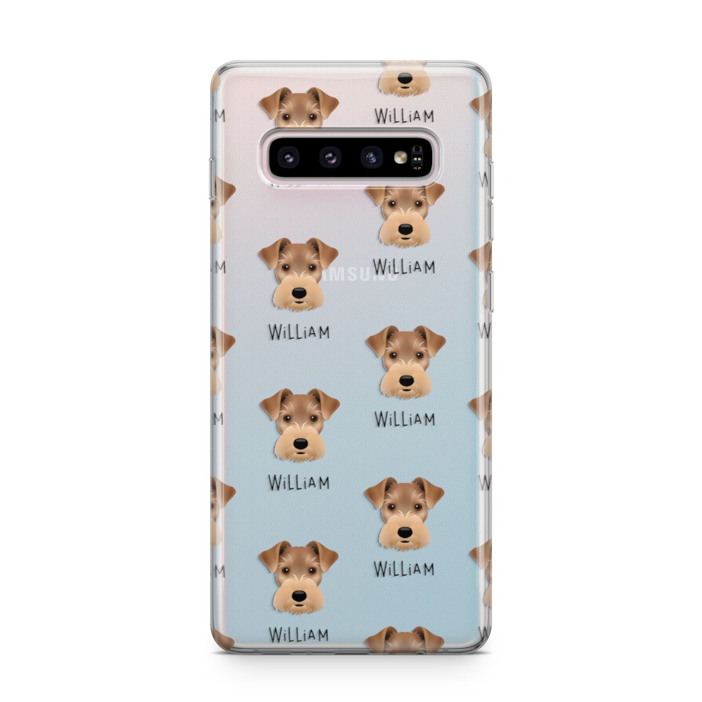 Welsh Terrier Icon with Name Samsung Galaxy S10 Plus Case