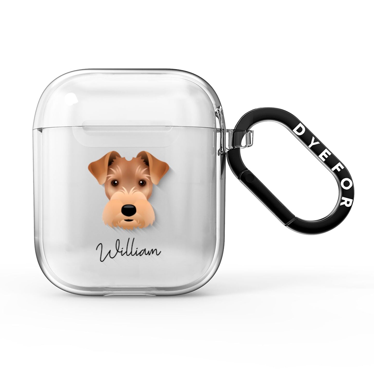 Welsh Terrier Personalised AirPods Clear Case