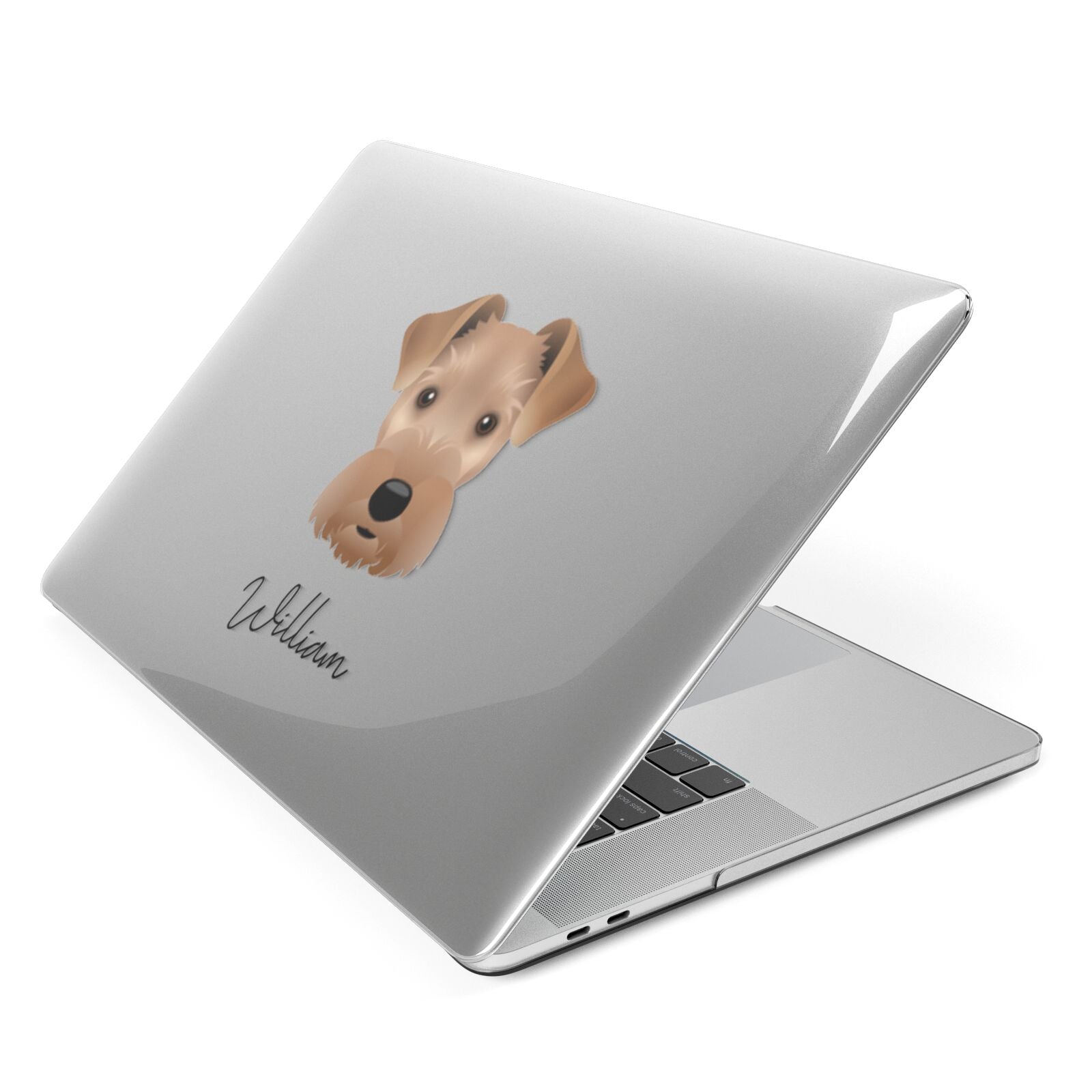 Welsh Terrier Personalised Apple MacBook Case Side View
