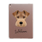 Welsh Terrier Personalised Apple iPad Rose Gold Case