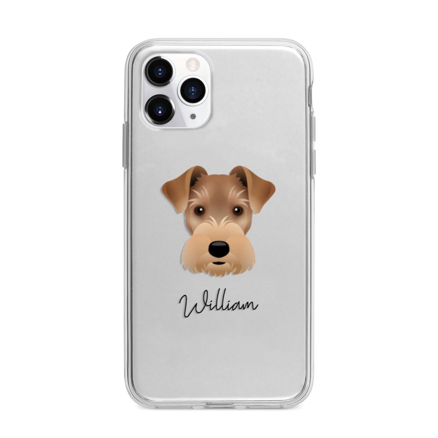 Welsh Terrier Personalised Apple iPhone 11 Pro in Silver with Bumper Case