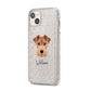 Welsh Terrier Personalised iPhone 14 Plus Glitter Tough Case Starlight Angled Image