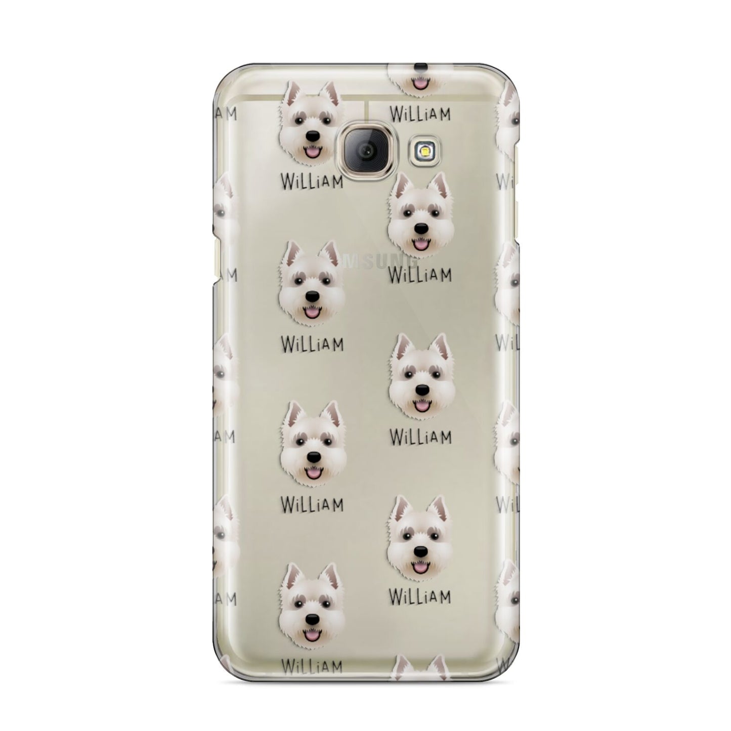 West Highland White Terrier Icon with Name Samsung Galaxy A8 2016 Case