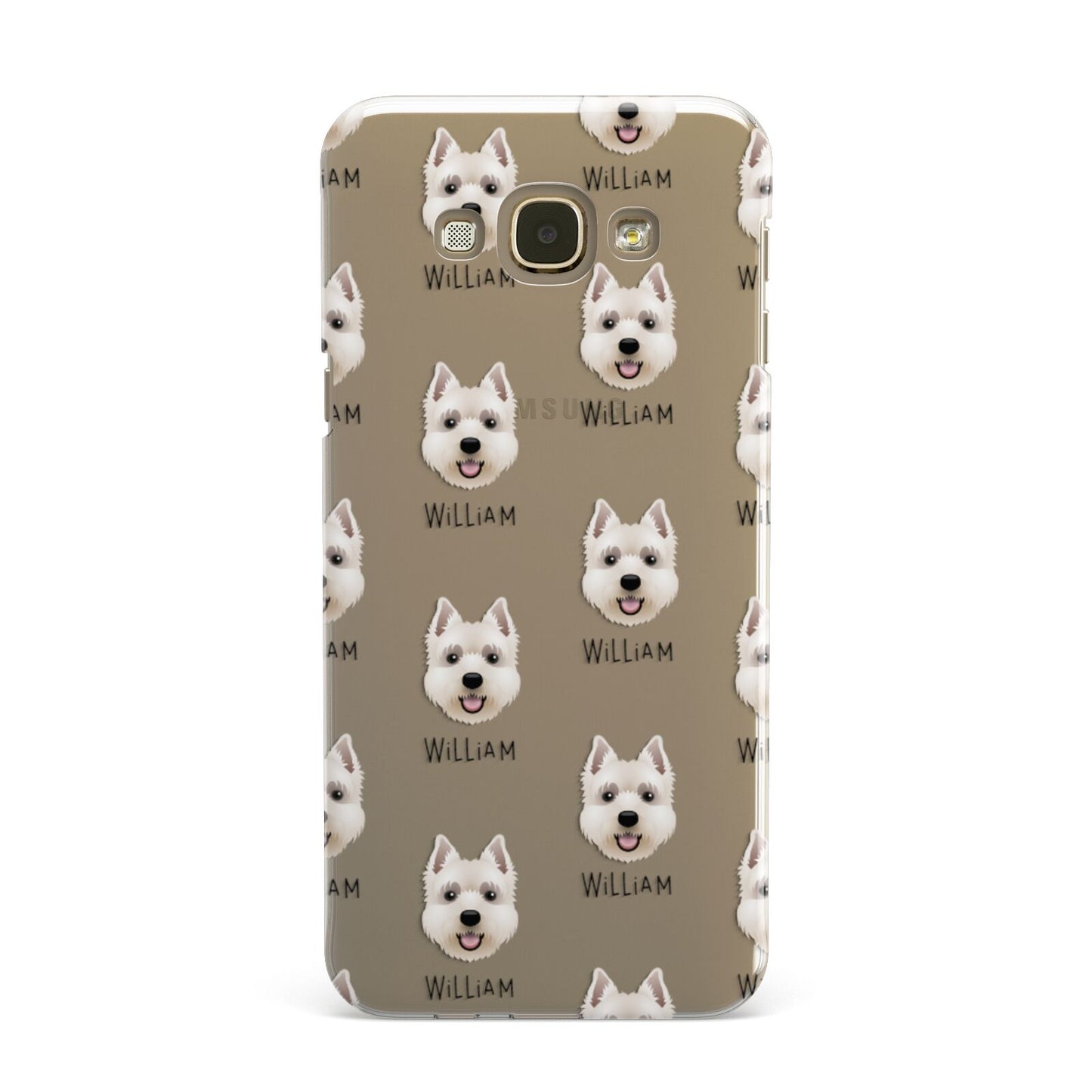 West Highland White Terrier Icon with Name Samsung Galaxy A8 Case