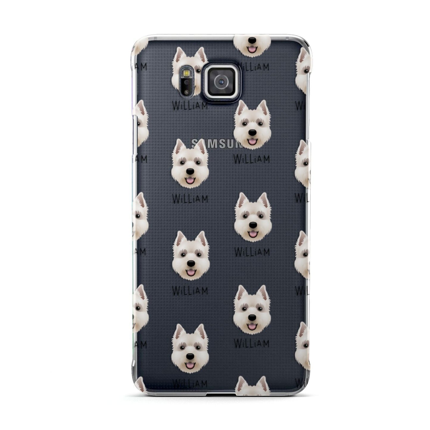 West Highland White Terrier Icon with Name Samsung Galaxy Alpha Case