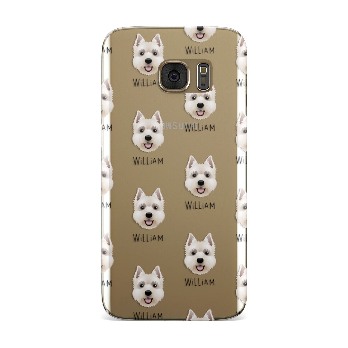 West Highland White Terrier Icon with Name Samsung Galaxy Case