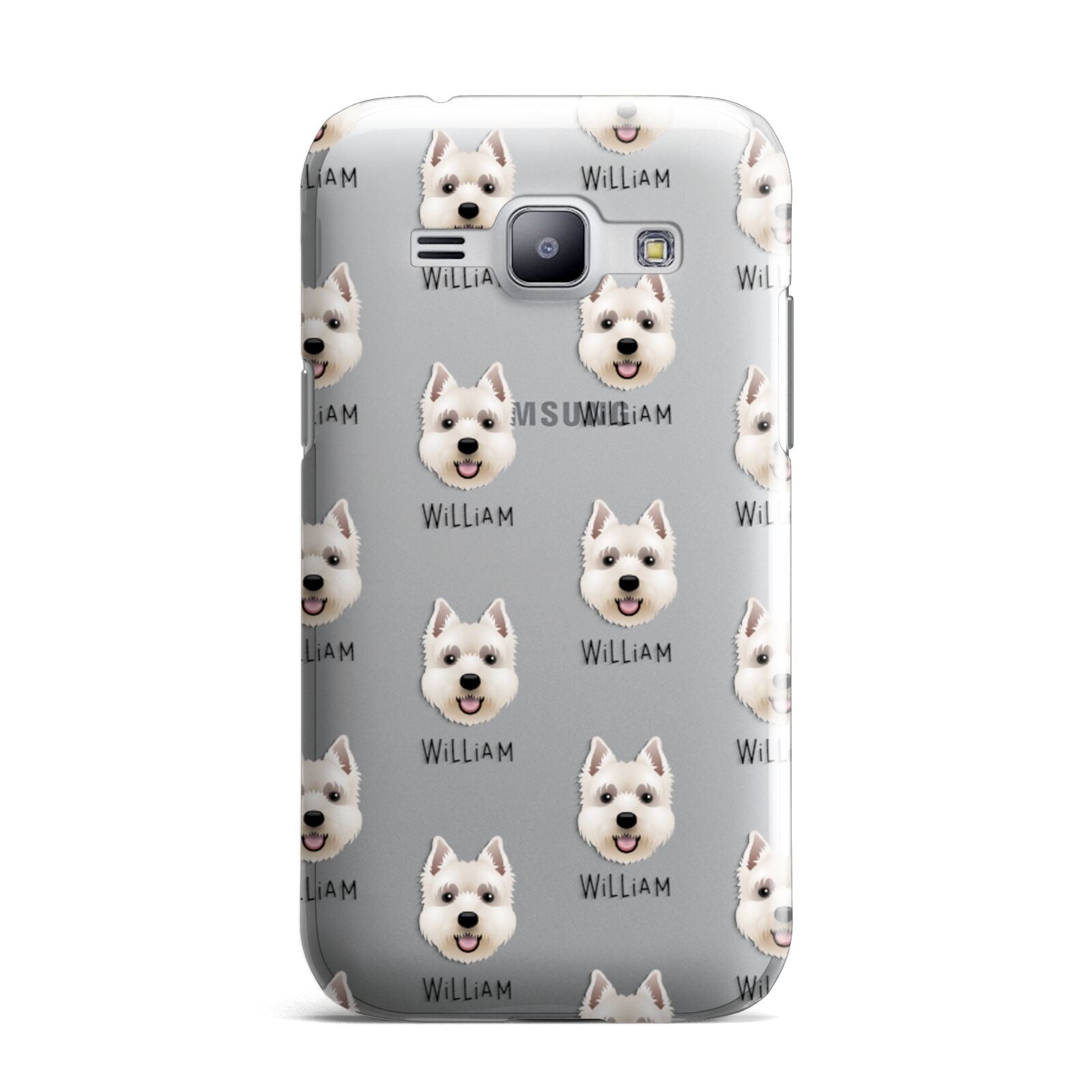 West Highland White Terrier Icon with Name Samsung Galaxy J1 2015 Case