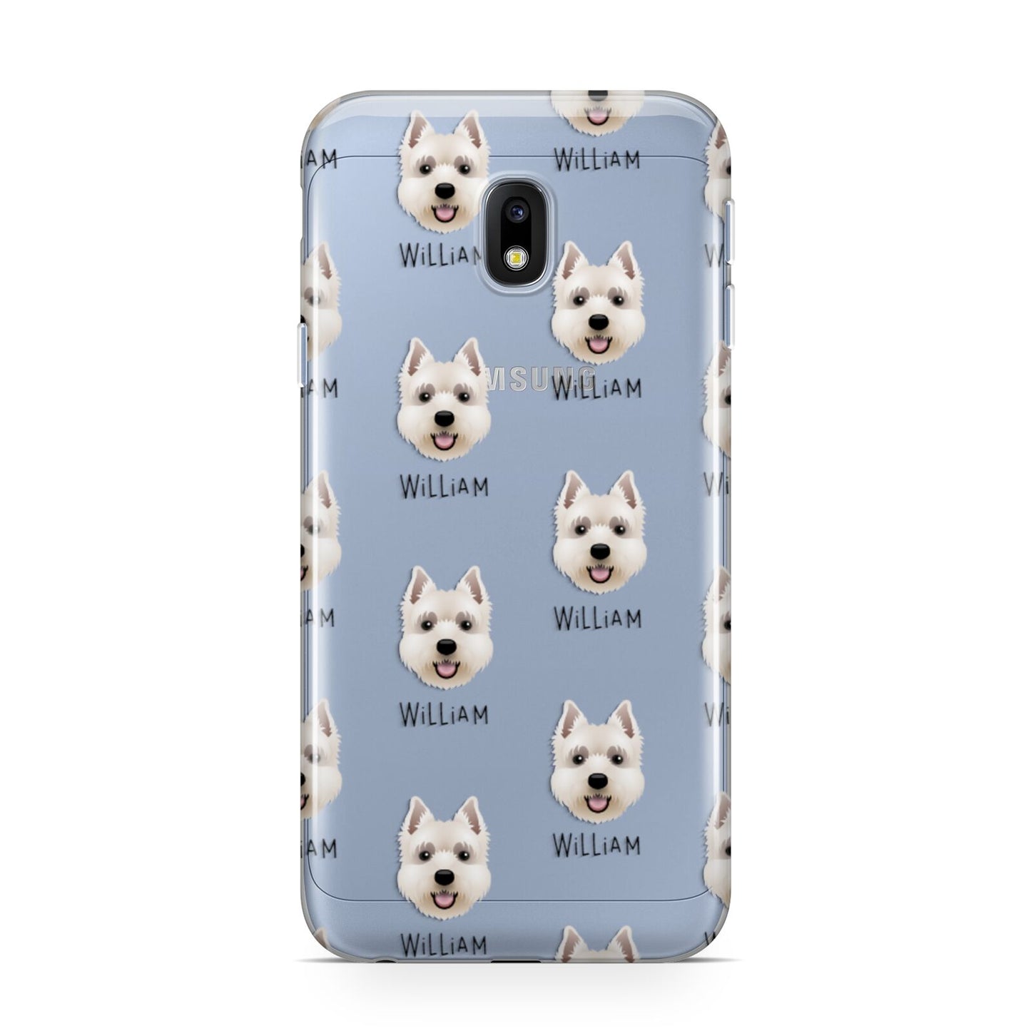 West Highland White Terrier Icon with Name Samsung Galaxy J3 2017 Case