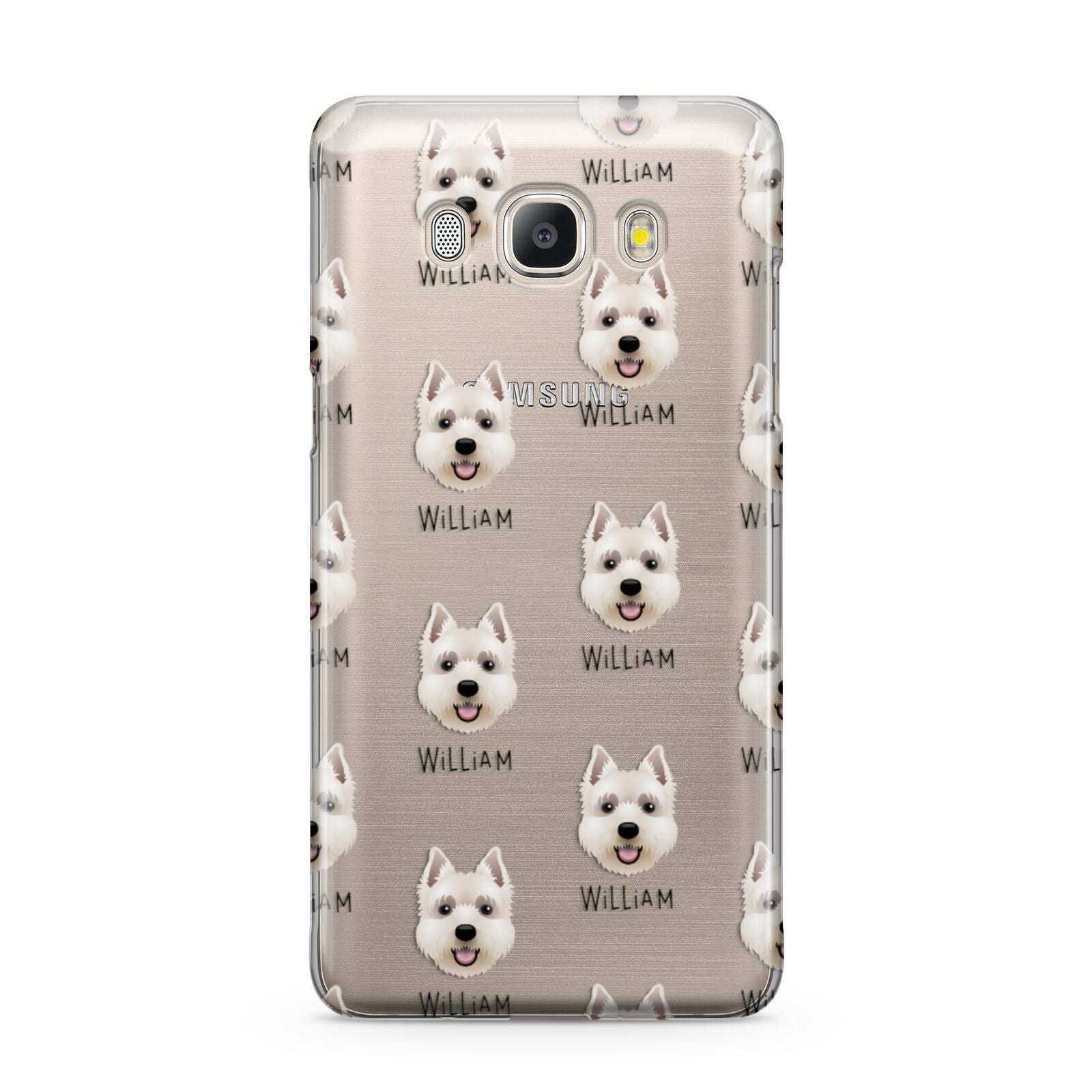 West Highland White Terrier Icon with Name Samsung Galaxy J5 2016 Case
