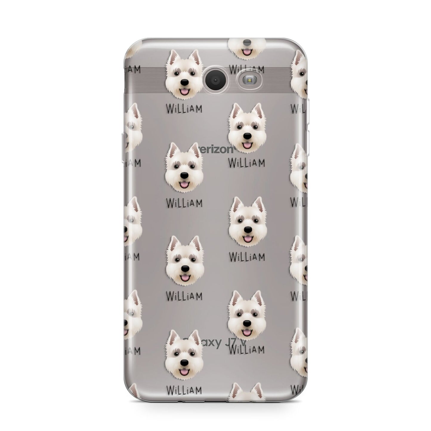 West Highland White Terrier Icon with Name Samsung Galaxy J7 2017 Case