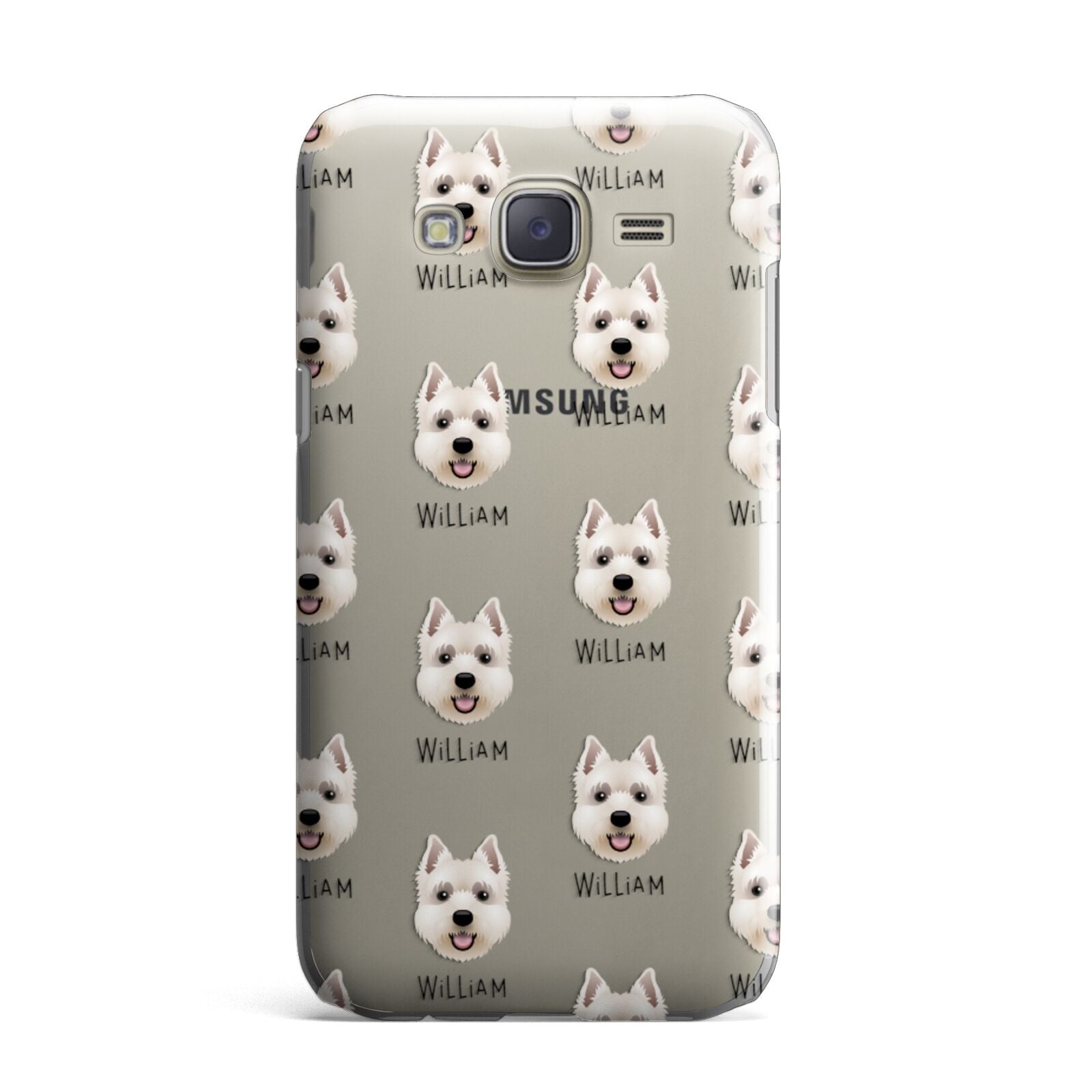 West Highland White Terrier Icon with Name Samsung Galaxy J7 Case