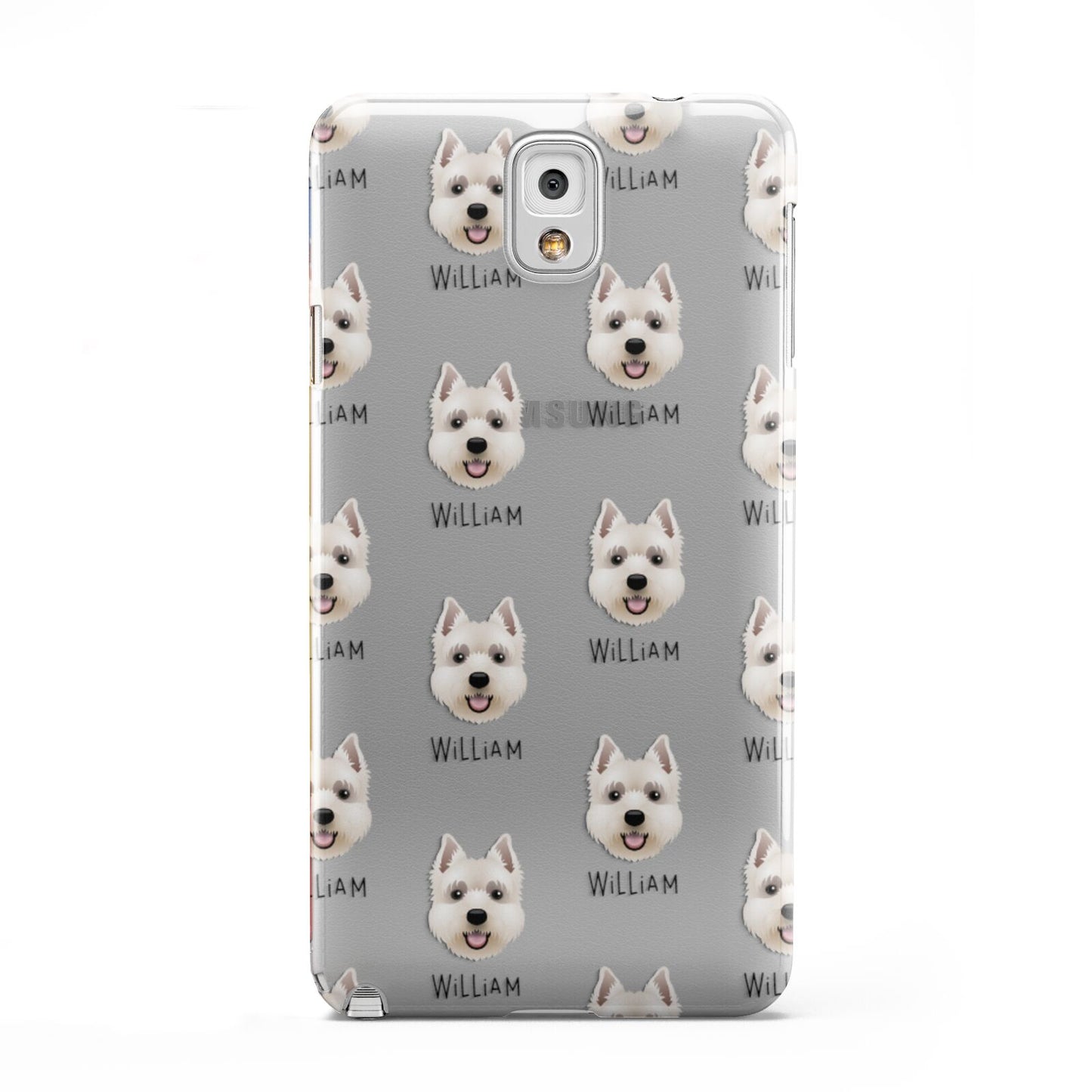 West Highland White Terrier Icon with Name Samsung Galaxy Note 3 Case