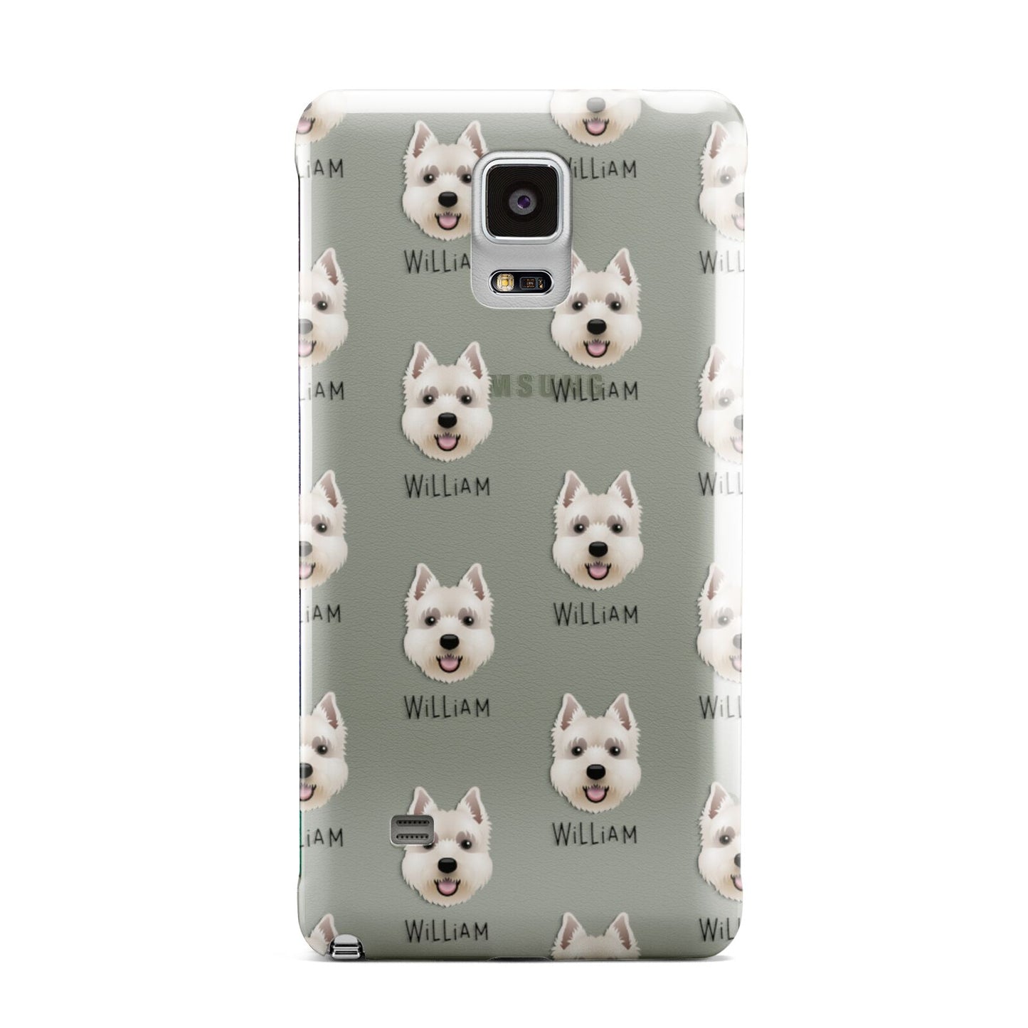 West Highland White Terrier Icon with Name Samsung Galaxy Note 4 Case