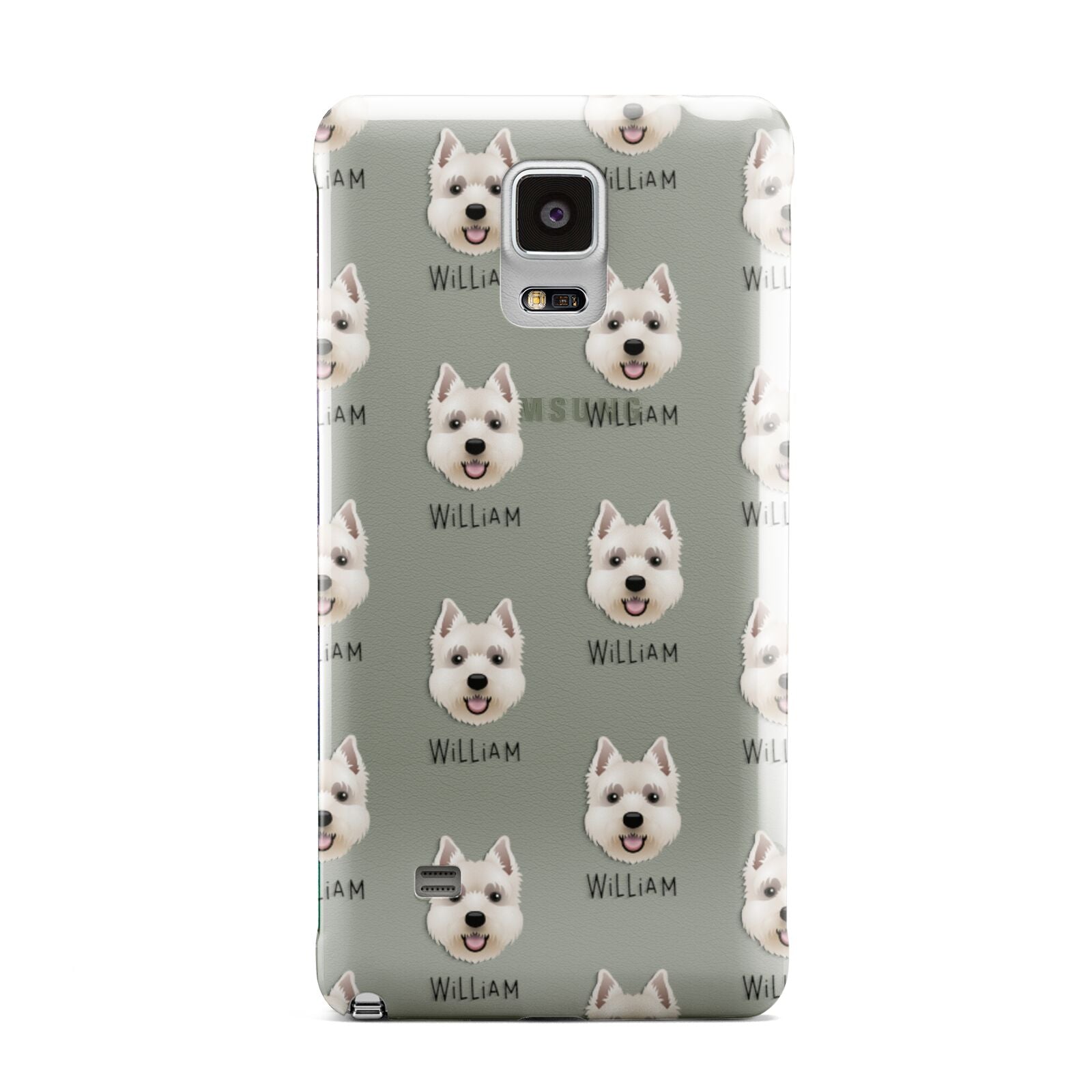 West Highland White Terrier Icon with Name Samsung Galaxy Note 4 Case