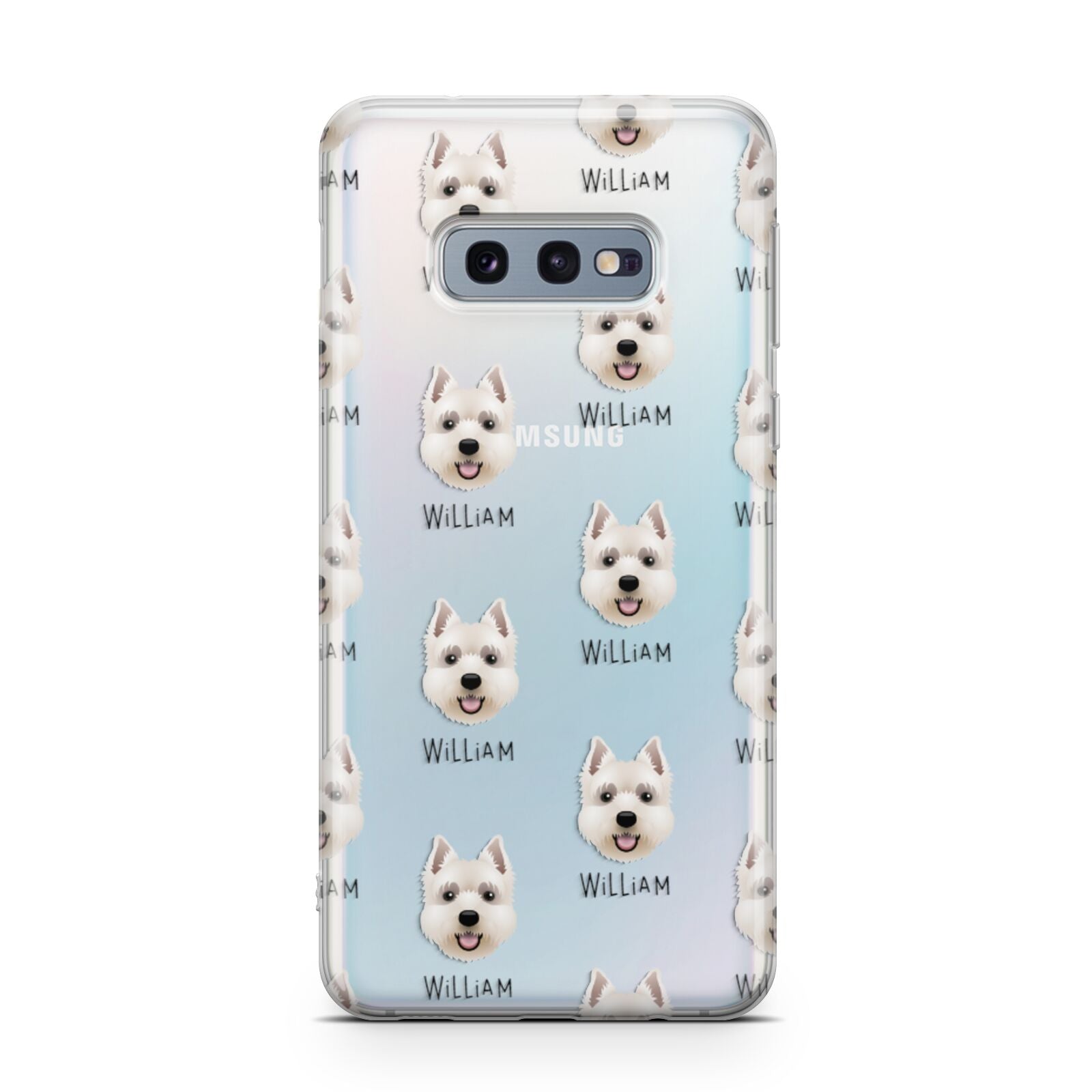 West Highland White Terrier Icon with Name Samsung Galaxy S10E Case