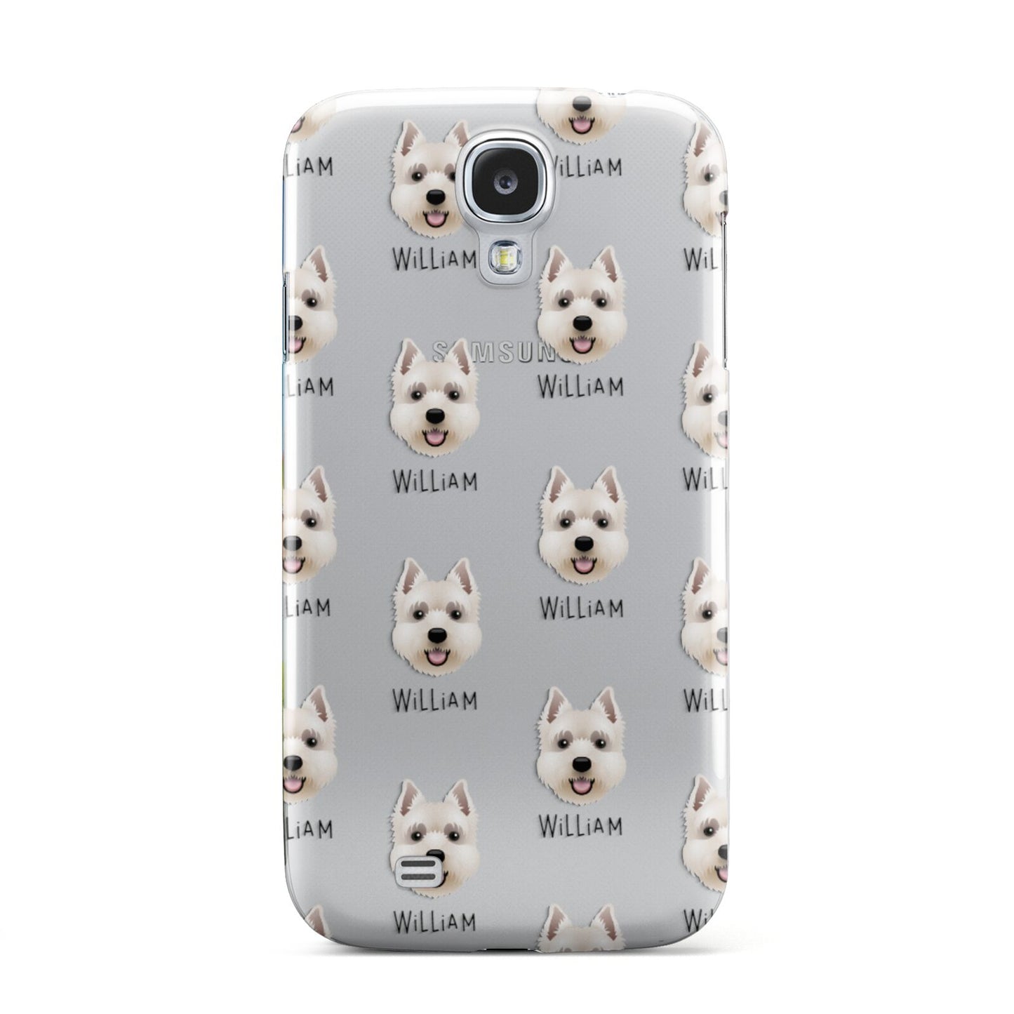 West Highland White Terrier Icon with Name Samsung Galaxy S4 Case