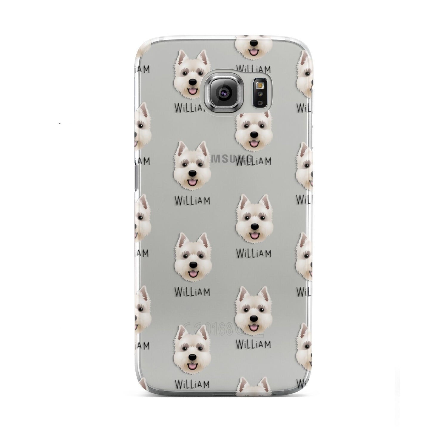 West Highland White Terrier Icon with Name Samsung Galaxy S6 Case