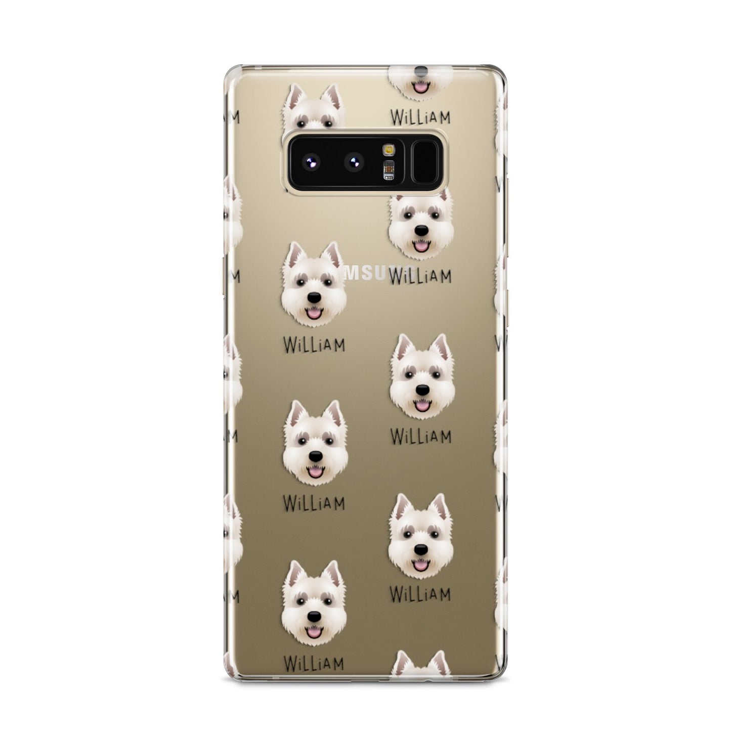 West Highland White Terrier Icon with Name Samsung Galaxy S8 Case