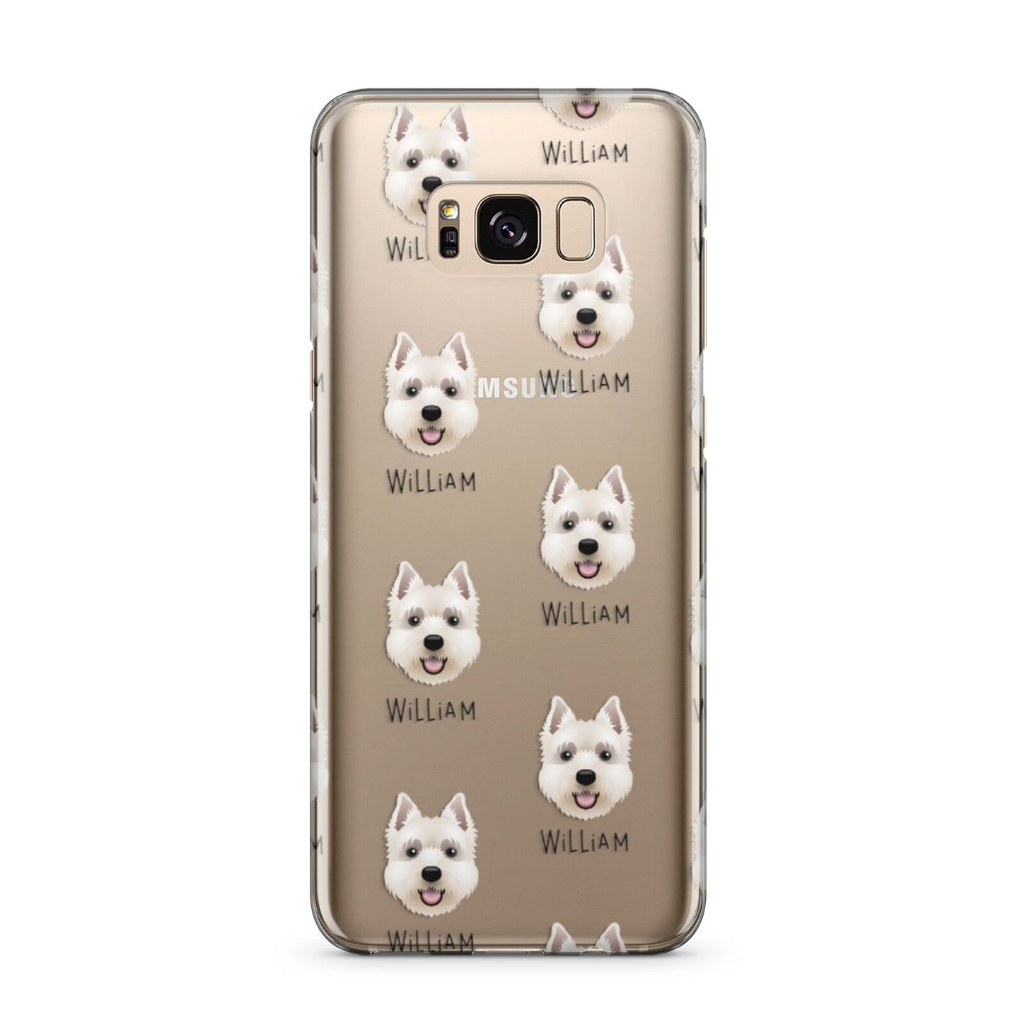 West Highland White Terrier Icon with Name Samsung Galaxy S8 Plus Case