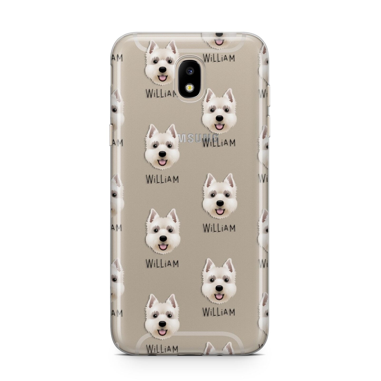 West Highland White Terrier Icon with Name Samsung J5 2017 Case