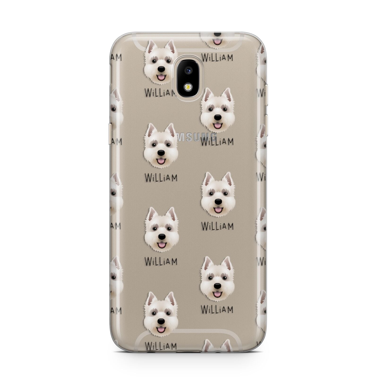 West Highland White Terrier Icon with Name Samsung J5 2017 Case