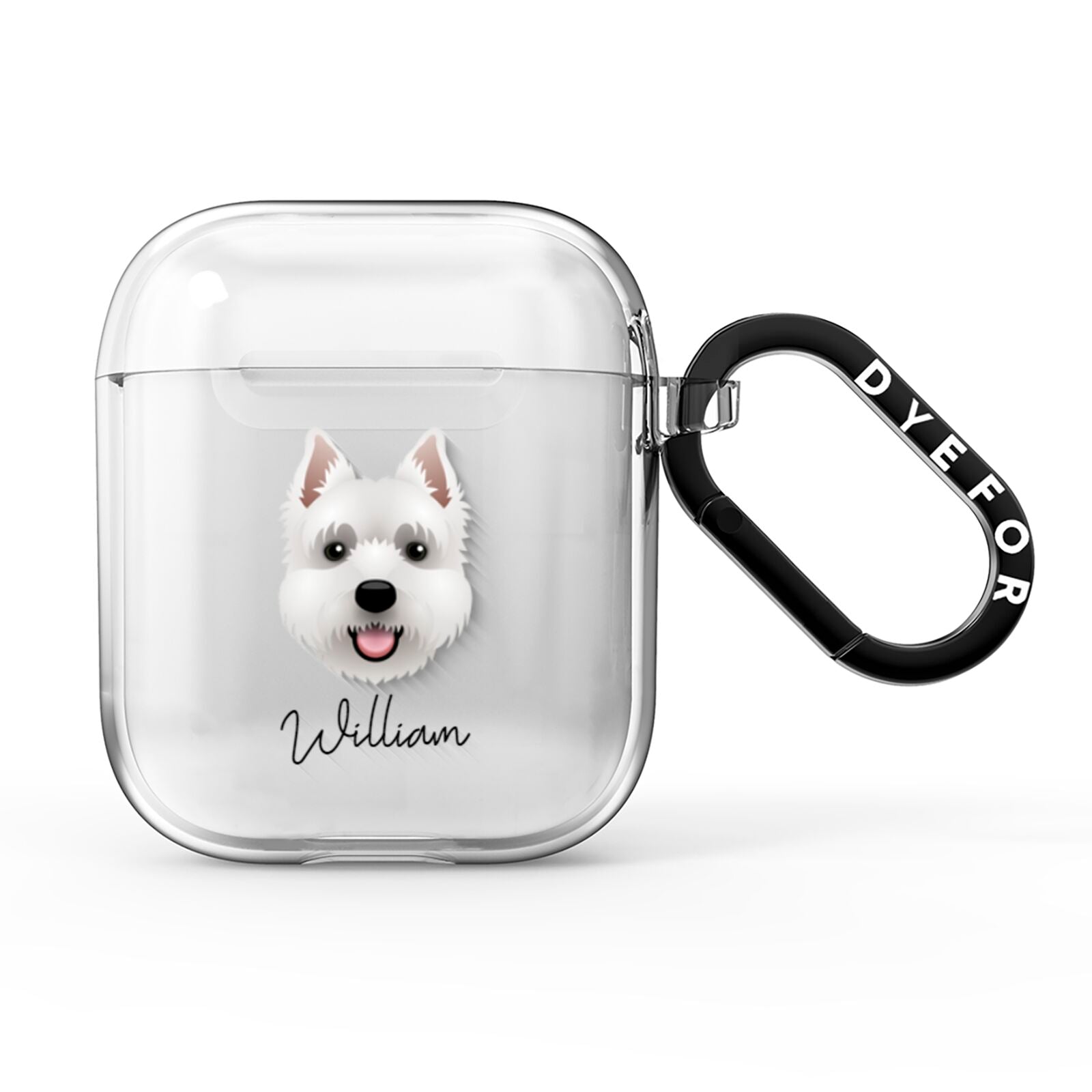 West Highland White Terrier Personalised AirPods Clear Case