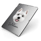 West Highland White Terrier Personalised Apple iPad Case on Grey iPad Side View