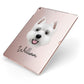 West Highland White Terrier Personalised Apple iPad Case on Rose Gold iPad Side View