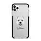 West Highland White Terrier Personalised Apple iPhone 11 Pro Max in Silver with Black Impact Case
