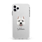 West Highland White Terrier Personalised Apple iPhone 11 Pro Max in Silver with White Impact Case