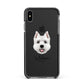 West Highland White Terrier Personalised Apple iPhone Xs Max Impact Case Black Edge on Black Phone