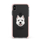 West Highland White Terrier Personalised Apple iPhone Xs Max Impact Case Pink Edge on Black Phone