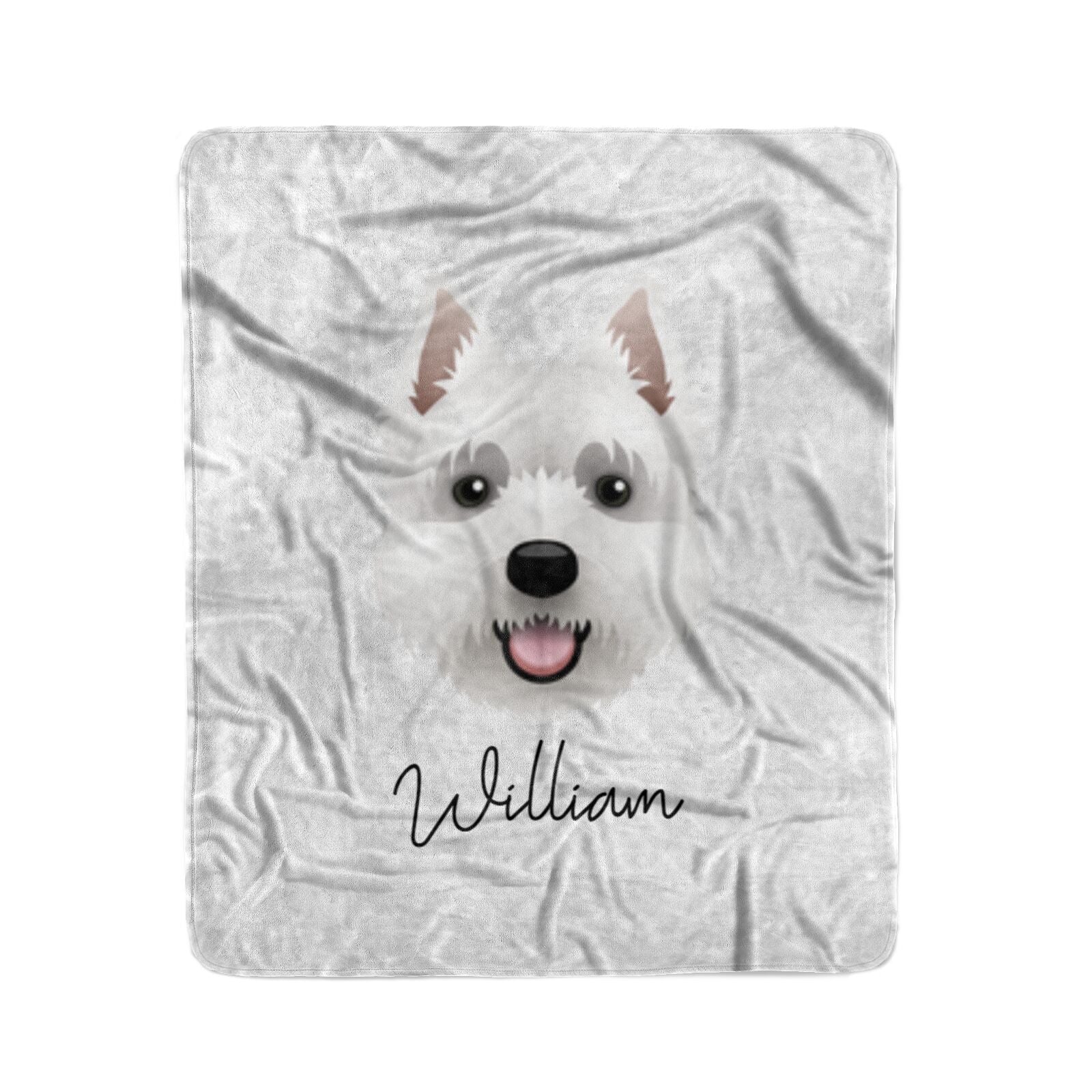 West Highland White Terrier Personalised Medium Fleece Blanket