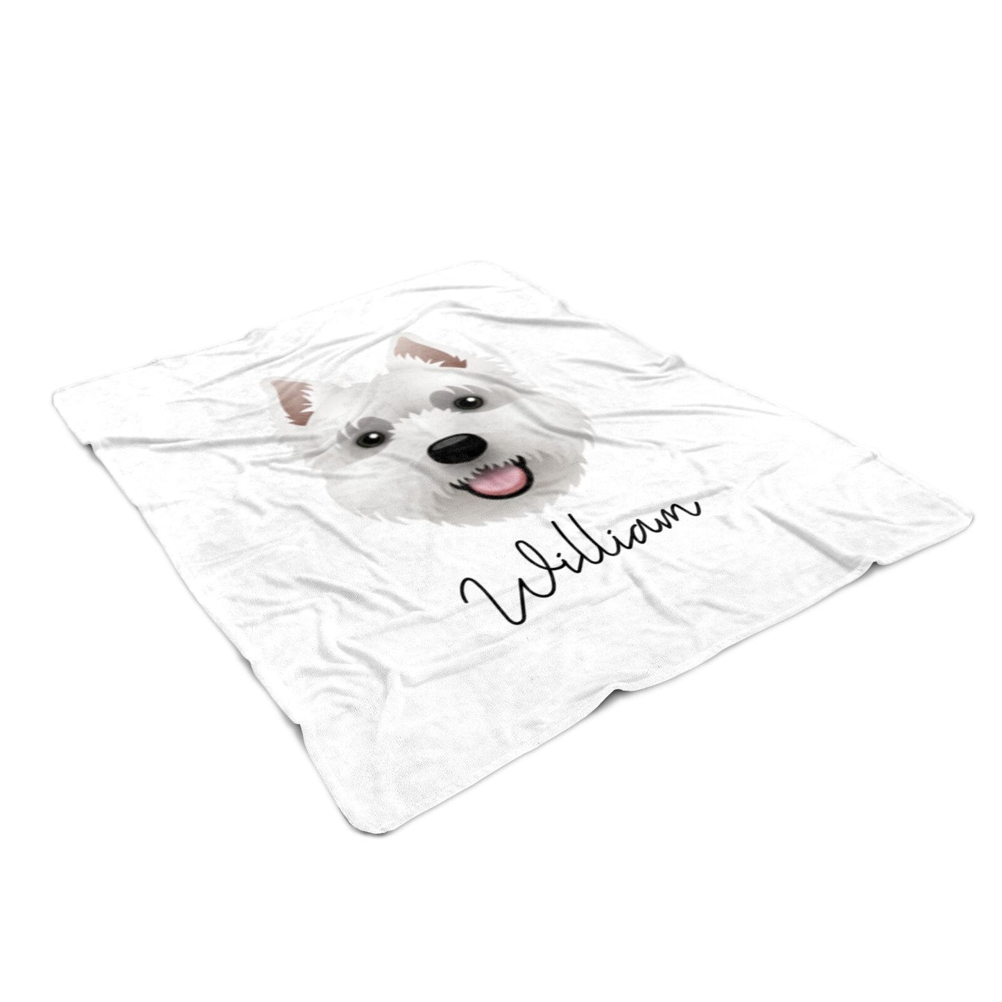 West Highland White Terrier Personalised Medium Fleece Blankets