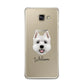 West Highland White Terrier Personalised Samsung Galaxy A3 2016 Case on gold phone