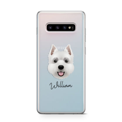 West Highland White Terrier Personalised Samsung Galaxy S10 Case