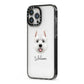 West Highland White Terrier Personalised iPhone 13 Pro Max Black Impact Case Side Angle on Silver phone