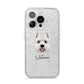 West Highland White Terrier Personalised iPhone 14 Pro Glitter Tough Case Silver