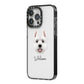 West Highland White Terrier Personalised iPhone 14 Pro Max Black Impact Case Side Angle on Silver phone