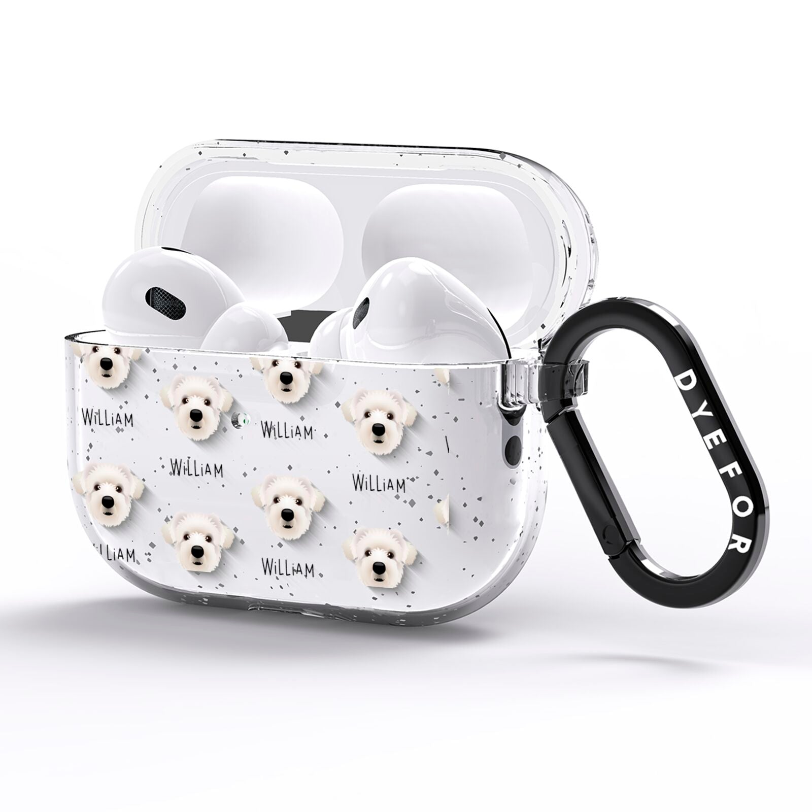 Westiepoo Icon with Name AirPods Pro Glitter Case Side Image