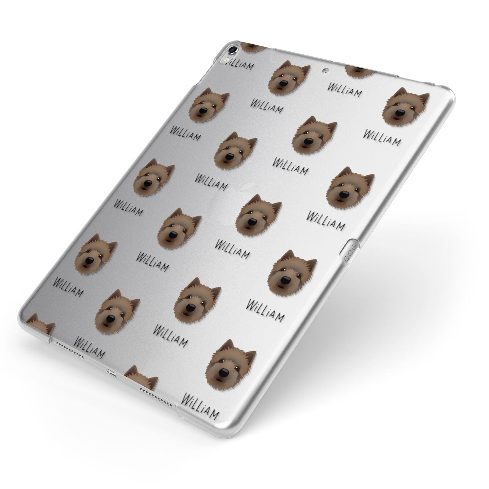 Westiepoo Icon with Name Apple iPad Case on Silver iPad Side View