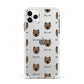 Westiepoo Icon with Name Apple iPhone 11 Pro Max in Silver with White Impact Case