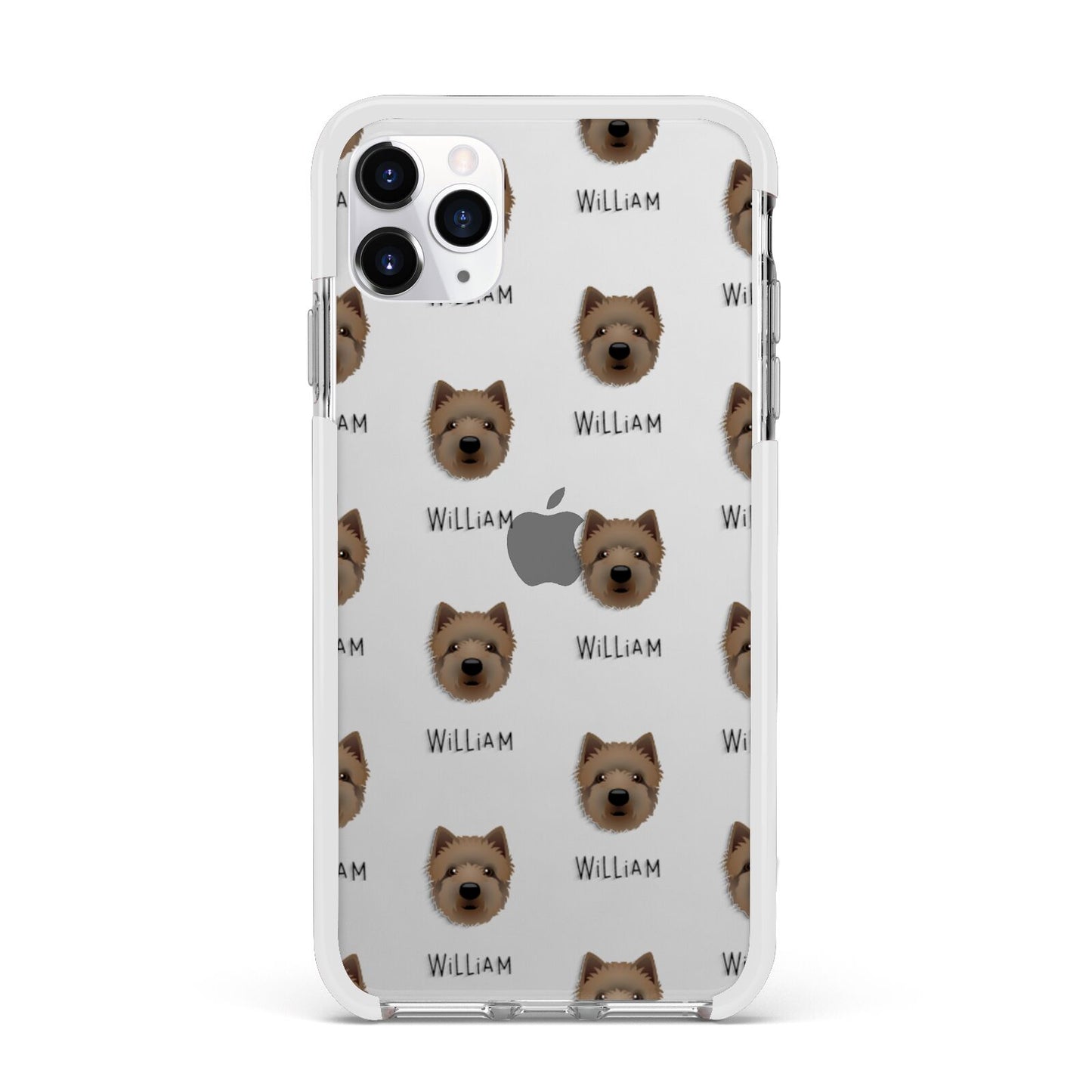 Westiepoo Icon with Name Apple iPhone 11 Pro Max in Silver with White Impact Case