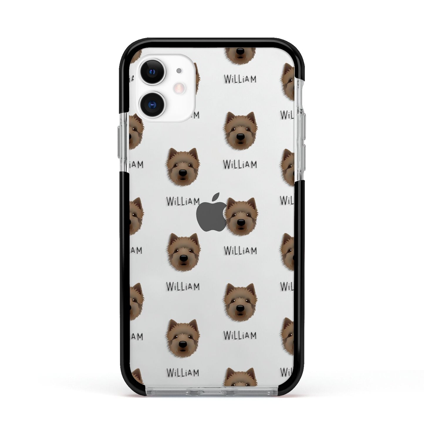 Westiepoo Icon with Name Apple iPhone 11 in White with Black Impact Case