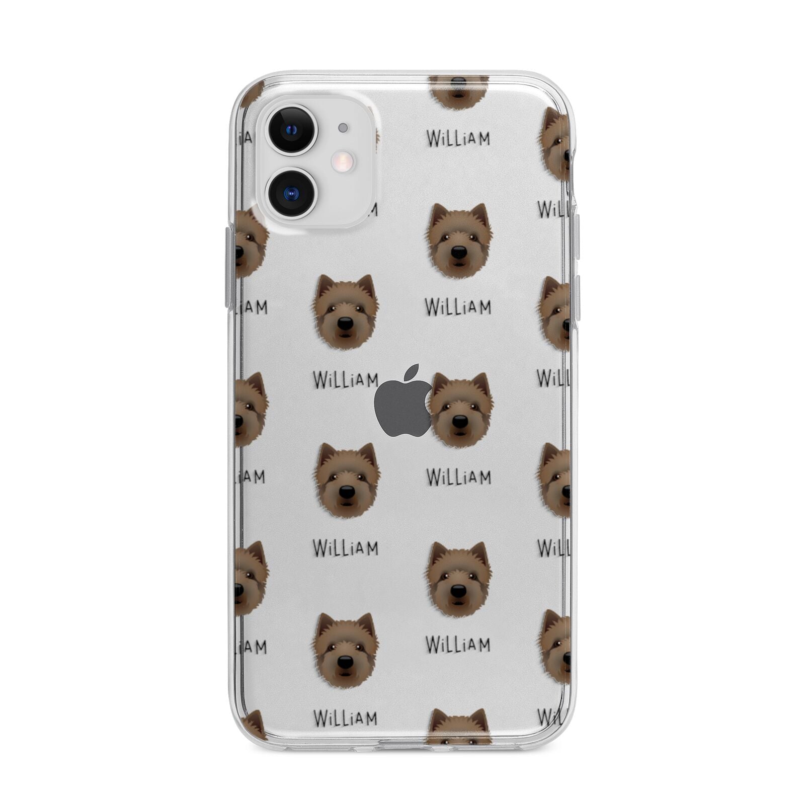 Westiepoo Icon with Name Apple iPhone 11 in White with Bumper Case