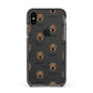 Westiepoo Icon with Name Apple iPhone Xs Impact Case Black Edge on Black Phone