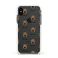Westiepoo Icon with Name Apple iPhone Xs Impact Case White Edge on Black Phone