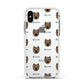 Westiepoo Icon with Name Apple iPhone Xs Impact Case White Edge on Silver Phone
